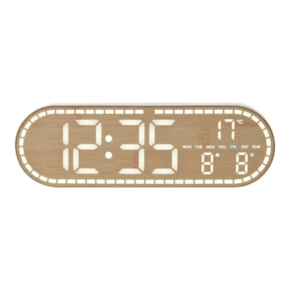 Minimalist Design Digital Wall Clock Silent Operation Nordic Style Alarm Clock Temperature Date Display Hanging Mount    Home Decor Supply | Online Retail | ShoreShopper.com