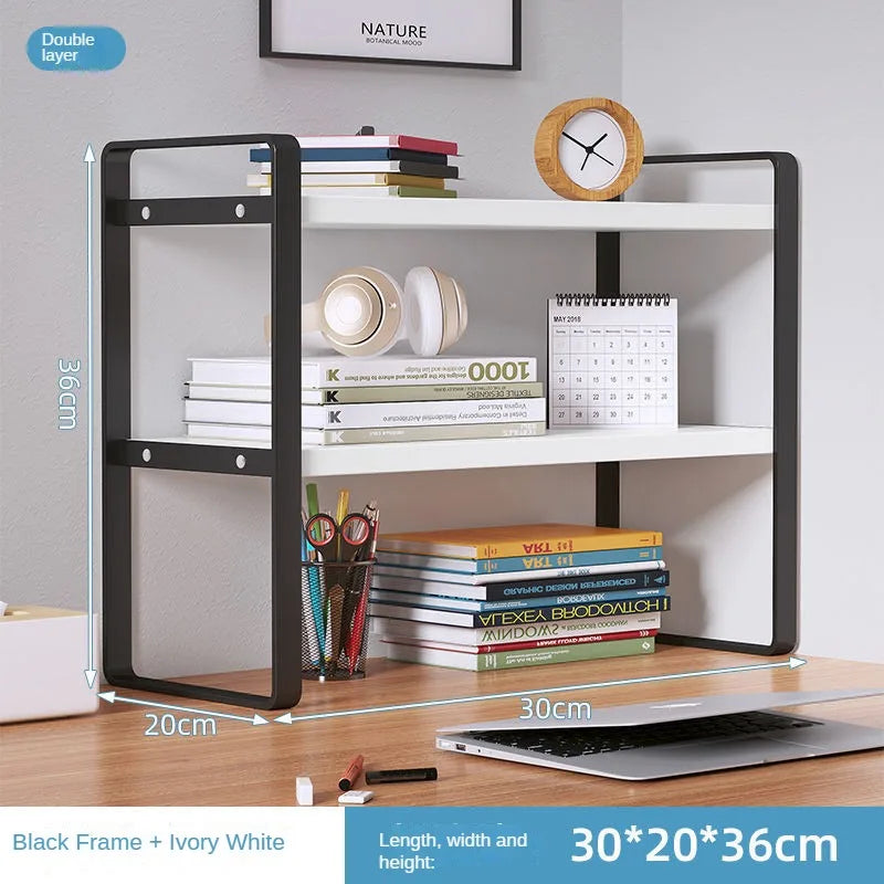 Shelf Desktop Storage  Bookshelf Student Desk Shelves Racks Office Computer Desk Tiered Cabinet Home Storage Holders Organizer    Home Decor Supply | Online Retail | ShoreShopper.com