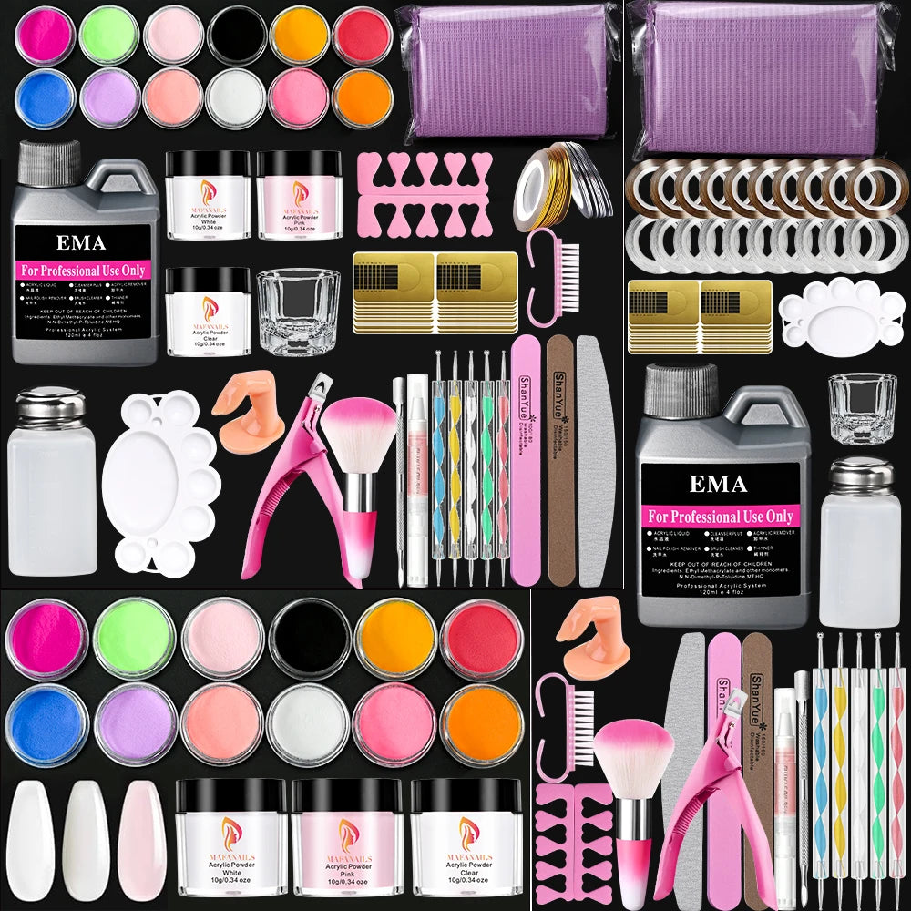 Nail Kit Set Acrylic Powder Monomer Acrylic Liquid For Nail Extension Professional Gel Manicure Set False Nails Art Tools Set *&    Home Decor Supply | Online Retail | ShoreShopper.com