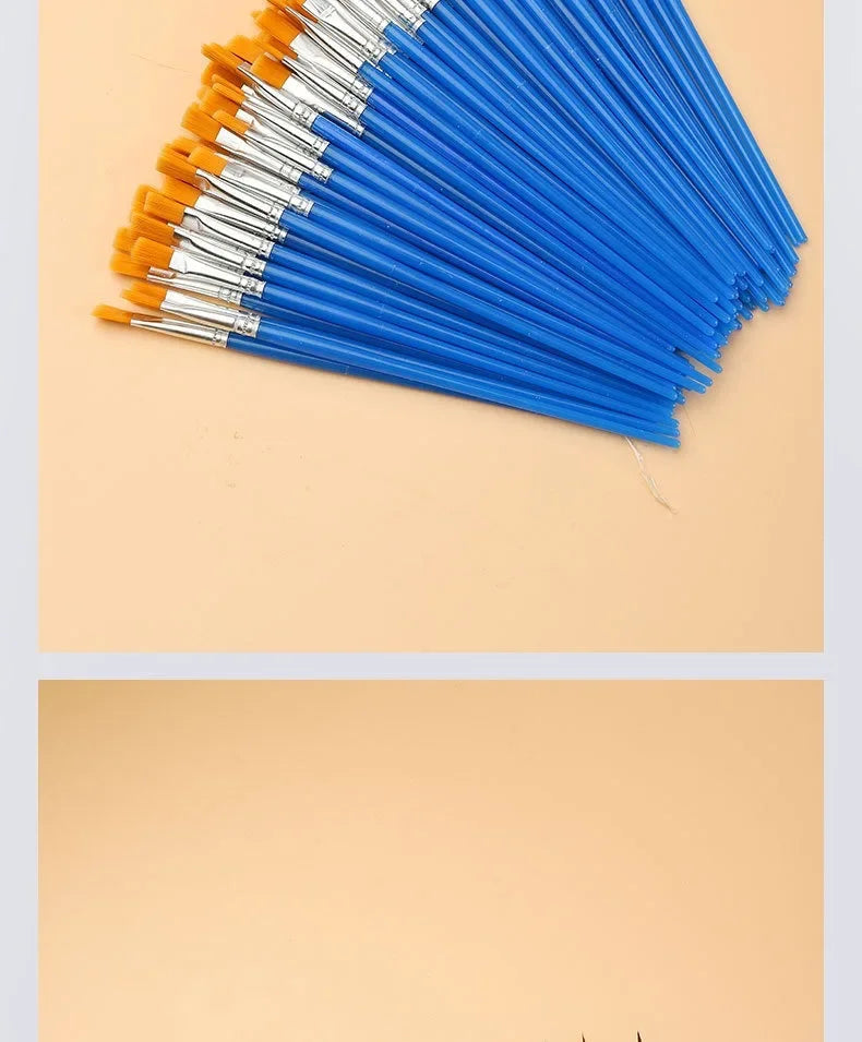 10/20/50Pcs Painting Brushes Set Art Round / Flat Brushs Nylon Hair Paint Brushes Pen for Oil Acrylic Watercolor Art Supplies    Home Decor Supply | Online Retail | ShoreShopper.com