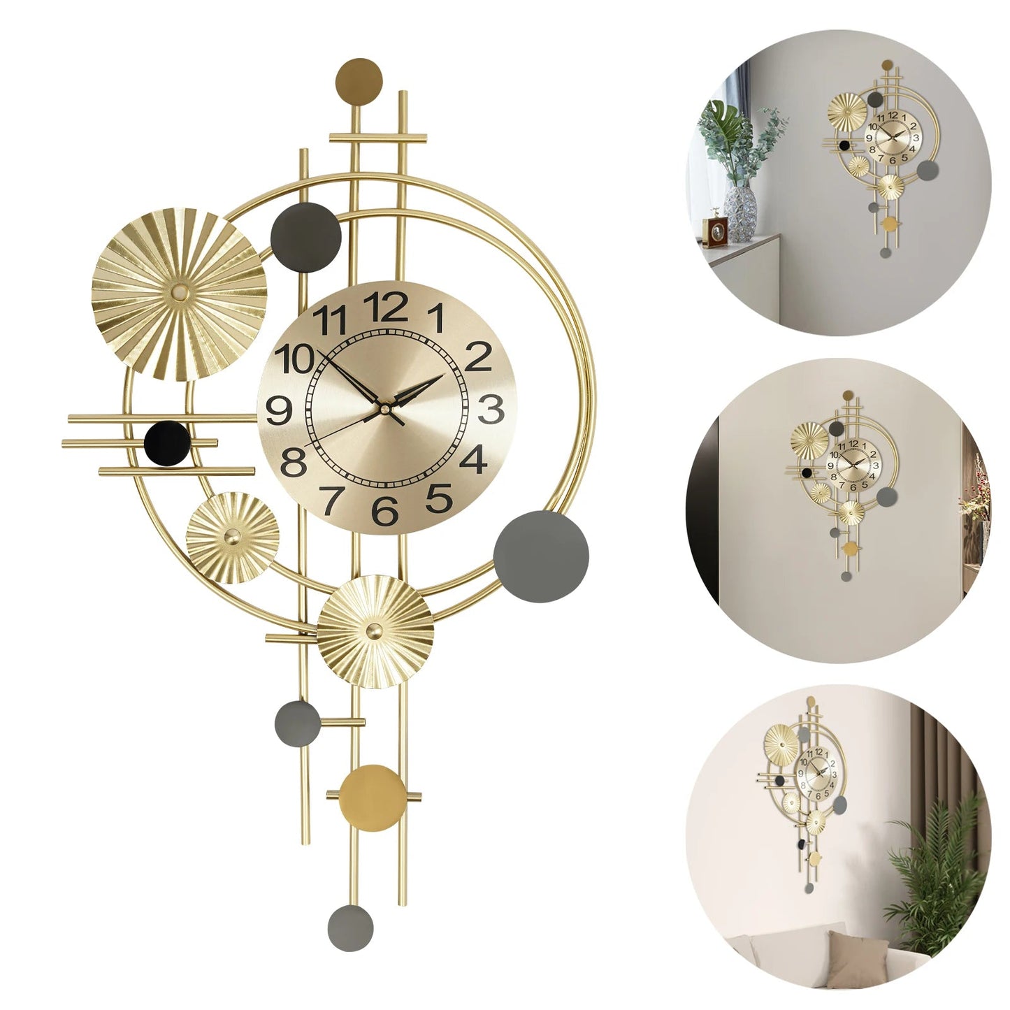 Wall Clock Modern Decorative Art Clock Silent Wall Clock Iron Wall Decoration Clock    Home Decor Supply | Online Retail | ShoreShopper.com