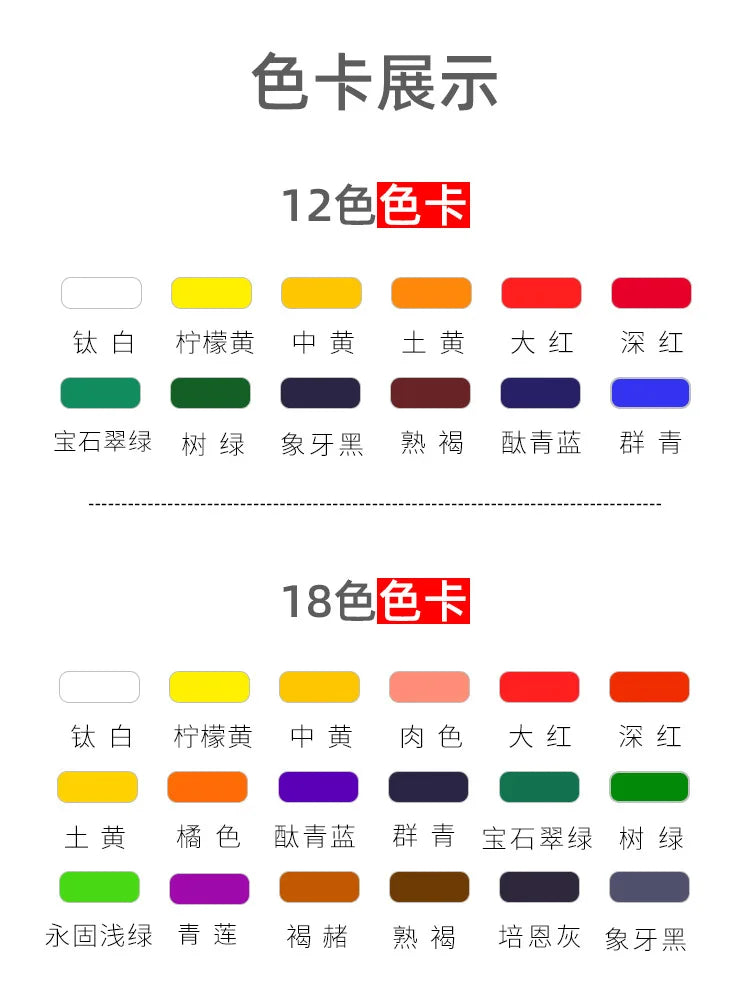 Professional 12/18/24 Colors 12 ML Tube Oil Paints Art For Artists Canvas Pigment Art Supplies Drawing Set    Home Decor Supply | Online Retail | ShoreShopper.com