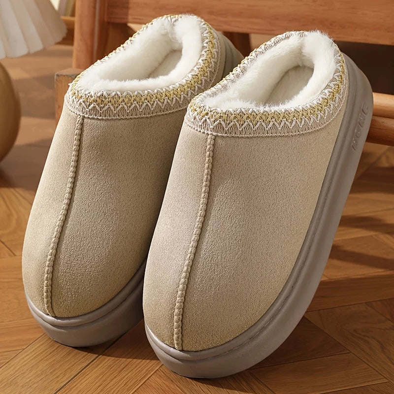 CloudComfort Plush Fleece Lined Slippers - Soft Sole Warm Indoor & Outdoor House Shoes for Men & Women    Your Coastal Marketplace | Shoreshopper.com