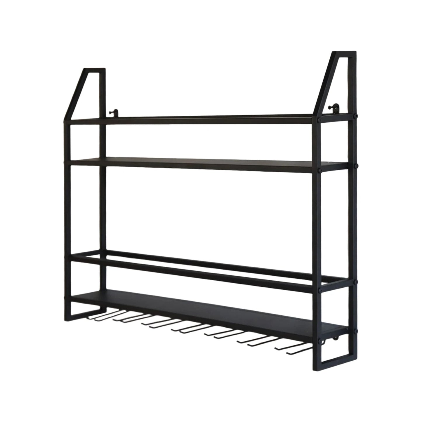 Wall Mounted Iron Wine Rack Bottle Champagne Glass Holder Shelves Bar Home Party Light and Strong Durable Unique Design Decor    Home Decor Supply | Online Retail | ShoreShopper.com
