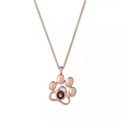New Letter Necklace 100 Languages I Love You Projection Pendant Necklace Women Jewelry Collier Femme Bijoux Best Friends Gifts