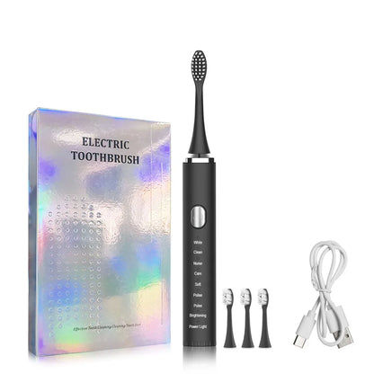 Electric Toothbrush Sonic Electric Toothbrush For Teeth Brushes Vibration Dental Tooth Cleaner USB Rechargeable Tooth Brush Case - ShoreCo.Shop