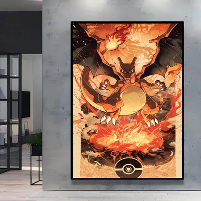 High Quality Pokemon Arcanine Pikachu Wall Painting with Unique Designs and Gorgeous Colors Adding A Touch of Brightness To Wall    Home Decor Supply | Online Retail | ShoreShopper.com