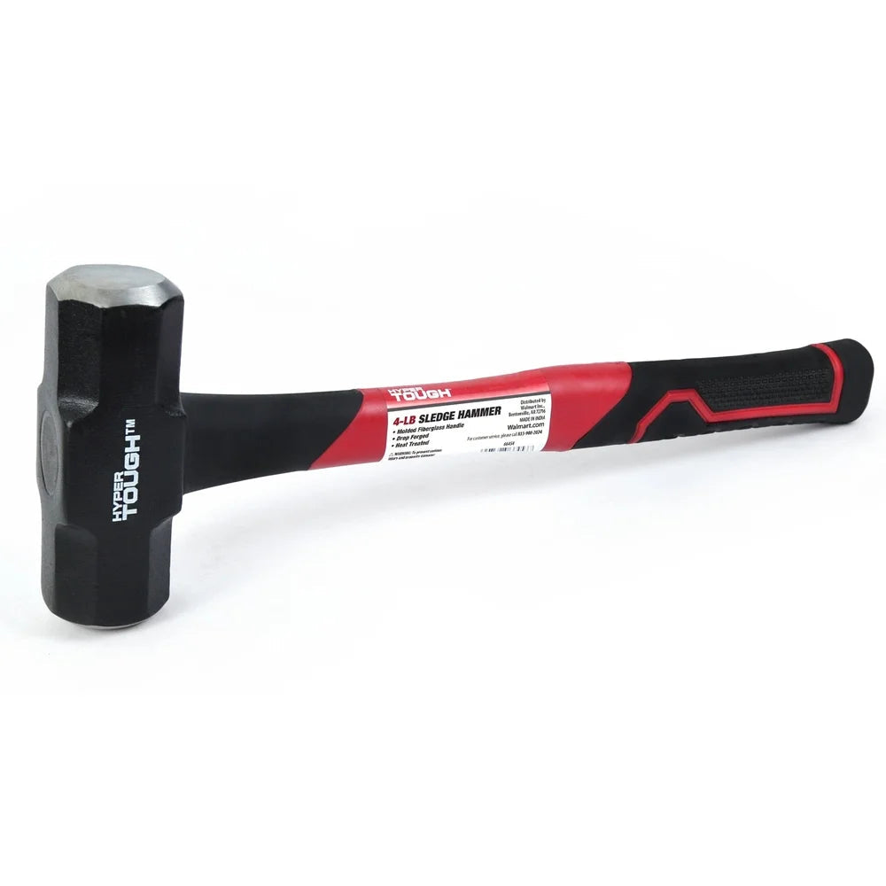 4 lb Sledge Hammer Fiberglass Handle Comfort Grip Double Injected Carbon Steel Head Heat Treated Drop Forged Home Improvement    Home Decor Supply | Online Retail | ShoreShopper.com