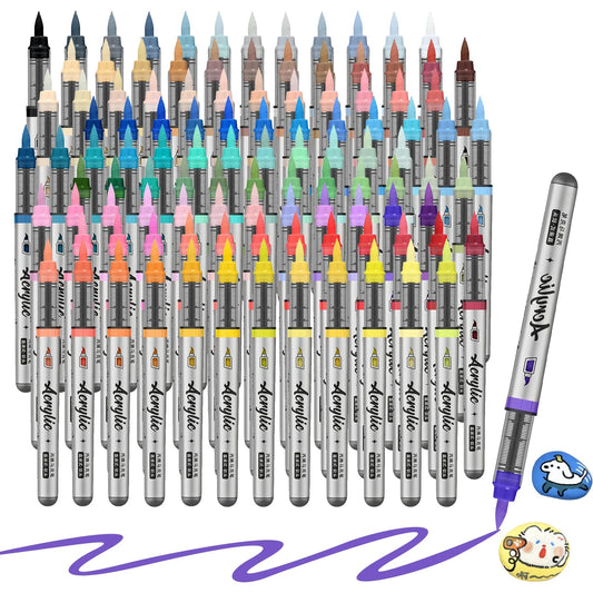 Acrylic Paint Markers ,12 pcs Brush Tip Acrylic Paint Pens Set with 9 Professional Color Series for DIY & Art Supplies    Home Decor Supply | Online Retail | ShoreShopper.com