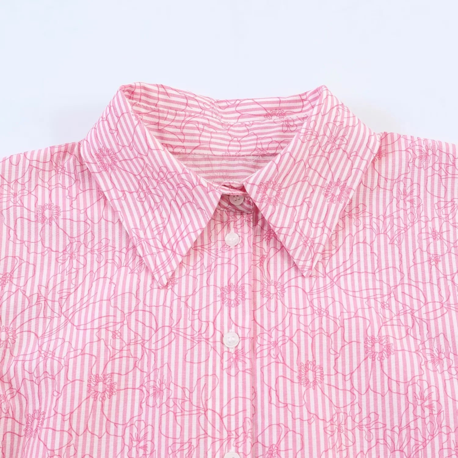 Women's Shirts Spring Summer  Female Lapel Print Striped Shirt Lady Elegant Blouses Casual Temperament Chic Ladies Tops Mujer    Your Coastal Marketplace | Shoreshopper.com