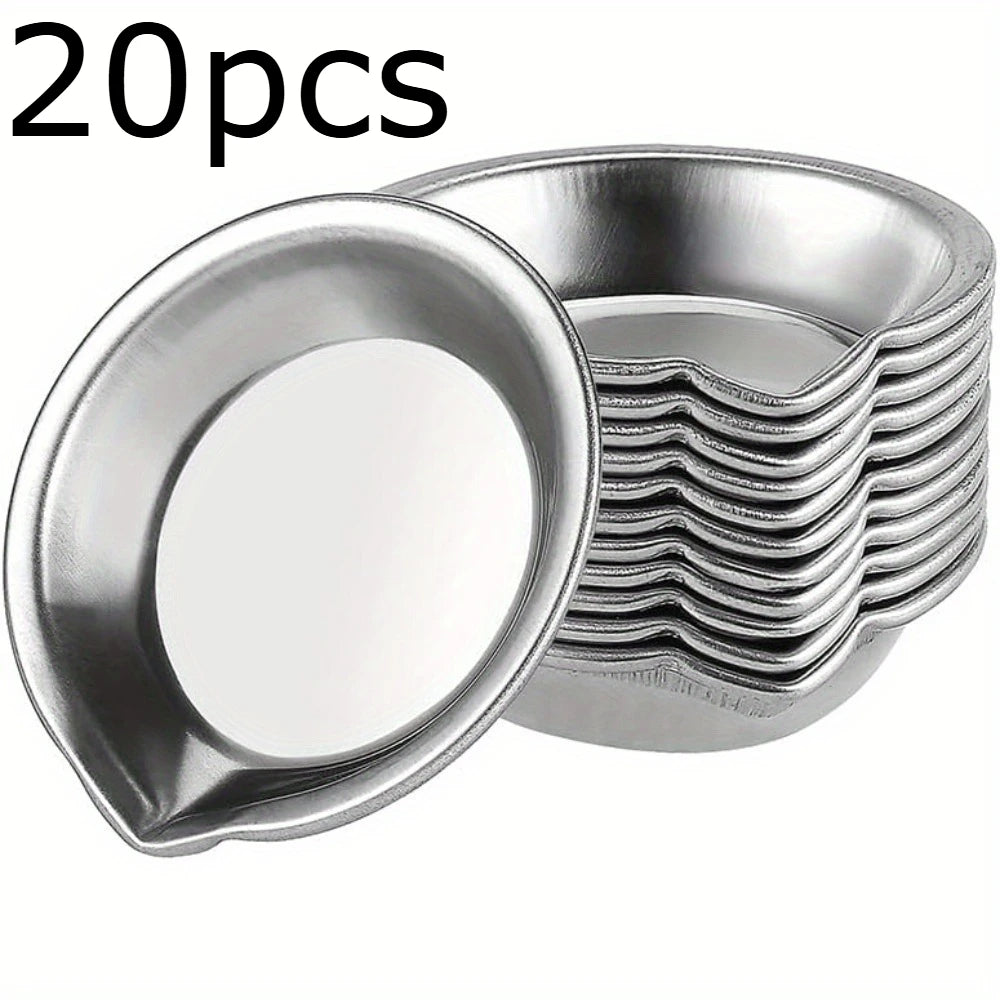 5/10/20pcs Durable Stainless Steel Paint Palette Set,Round Mixing Trays for Artists - Metal Art Supplies for Home and School Use    Home Decor Supply | Online Retail | ShoreShopper.com
