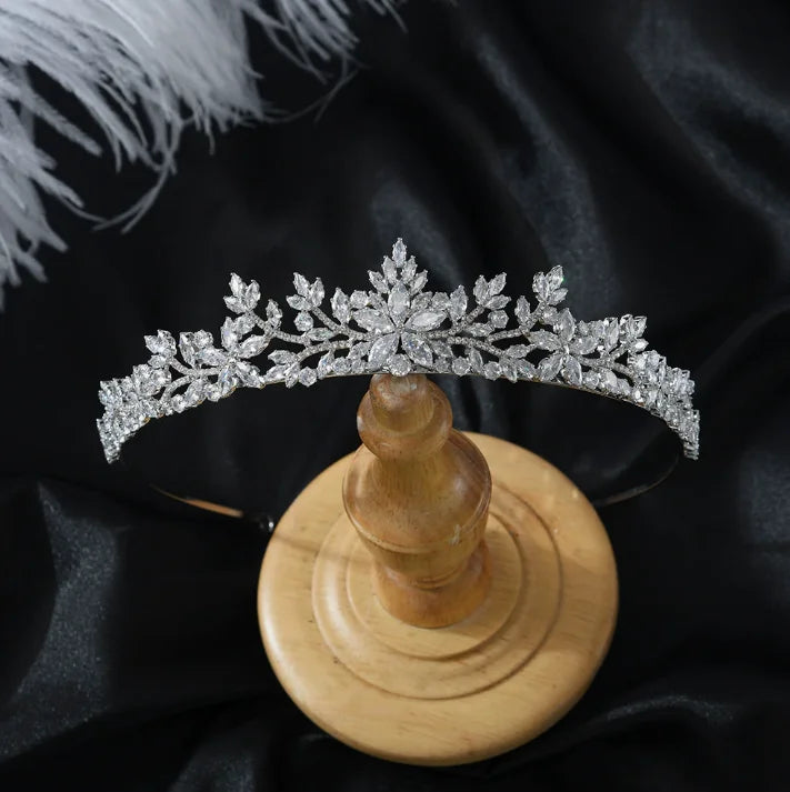 Wedding Hair Accessories Tiaras Crowns Crystal Zircon Headbands For Brides Women Party Prom Pageant Headpieces Bridal Jewelry - ShoreCo.Shop