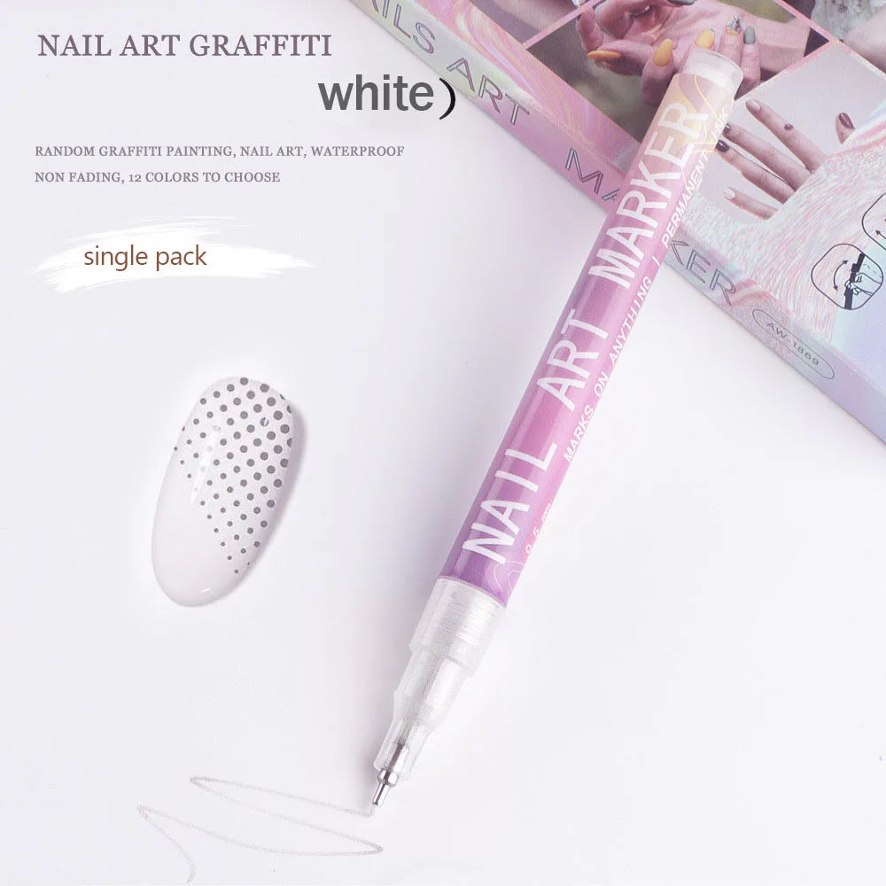 Nail Art Graffiti Pen Nail Acrylic Paint Pen Waterproof Painting Lines Pencil DIY Drawing Abstract Design Nail Accessories    Home Decor Supply | Online Retail | ShoreShopper.com