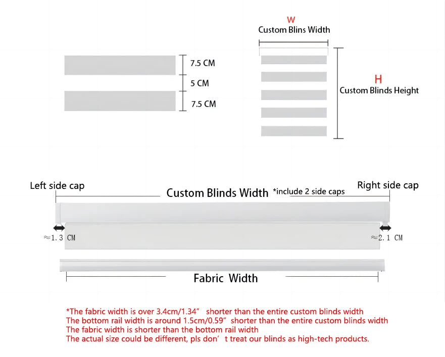 Decopedia Custom Made Zebra Blinds for Windows Motorized Roller Blinds Blackout Day and Night Window Blinds for Sliding Door - ShoreCo.Shop