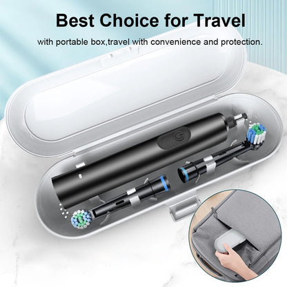 Electric Toothbrush Rotary Rechargeable Electric Toothbrush for Adults Rotating Electric Toothbrushes with 8 Soft Brush Heads - ShoreCo.Shop