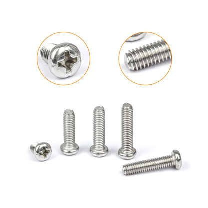 M1 M1.2 M1.4 M1.6 M2.5 M3 304 Stainless Steel Round Head Cross Small Screw Set Metric Thread Machine Bolt Assortment Kit Set    Home Decor Supply | Online Retail | ShoreShopper.com