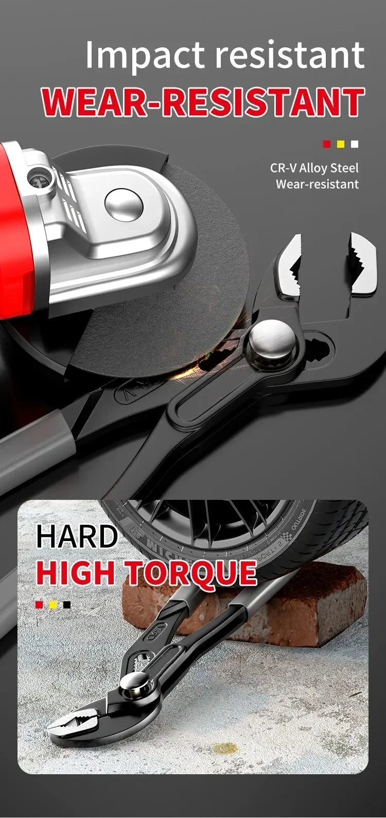 Water Pump Pliers Quick-Release Plumbing Pliers Pipe Wrench Adjustable Water Pipe Clamp Pliers Household Hand Tools Multi-functi    Home Decor Supply | Online Retail | ShoreShopper.com