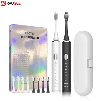 Electric Toothbrush Sonic Electric Toothbrush For Teeth Brushes Vibration Dental Tooth Cleaner USB Rechargeable Tooth Brush Case - ShoreCo.Shop