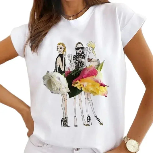 Paris Tower Print Short Sleeve Casual Women's Round Collar T-shirt Graphic T Shirts  Shirts for Women Clothes Oversized T Shirt    Home Decor Supply | Online Retail | ShoreShopper.com