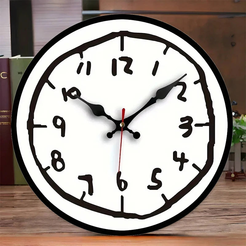 Creative Hand Drawing Wooden Silent Hanging Wall Clock, For Living Room, Office, Study Room, Bedroom, Home Decoration    Home Decor Supply | Online Retail | ShoreShopper.com