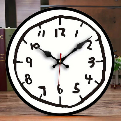 Creative Hand Drawing Wooden Silent Hanging Wall Clock, For Living Room, Office, Study Room, Bedroom, Home Decoration    Home Decor Supply | Online Retail | ShoreShopper.com