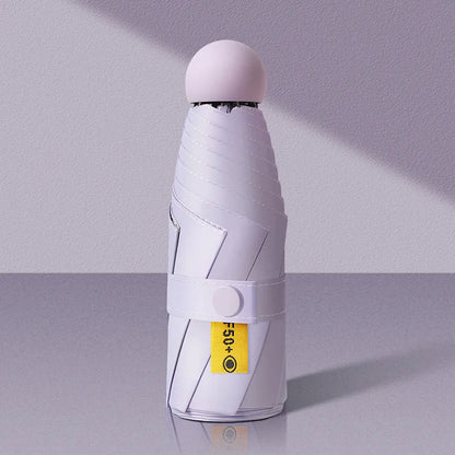 Capsule Umbrella, Portable Mini Sun Umbrella, Sunscreen Umbrella, Black Alloy Handle, with Storage Box, Dual-Use for Sun Protect    Your Coastal Marketplace | Shoreshopper.com