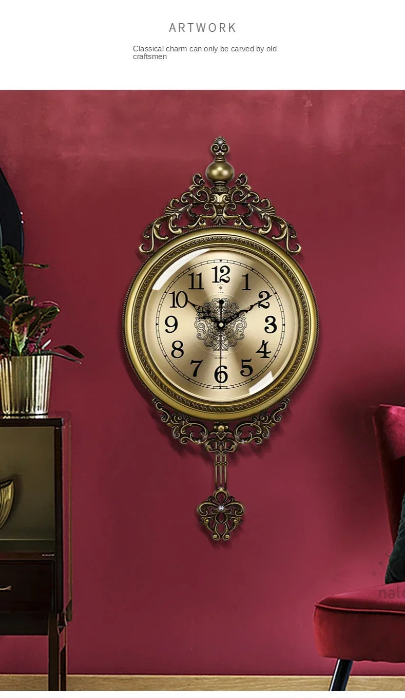 Large Luxury Gold Wall Clock Living Room Silent Creative Swing Wall watches Bedroom Quartz Clocks Wall Home Decor    Home Decor Supply | Online Retail | ShoreShopper.com