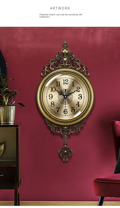 Large Luxury Gold Wall Clock Living Room Silent Creative Swing Wall watches Bedroom Quartz Clocks Wall Home Decor    Home Decor Supply | Online Retail | ShoreShopper.com
