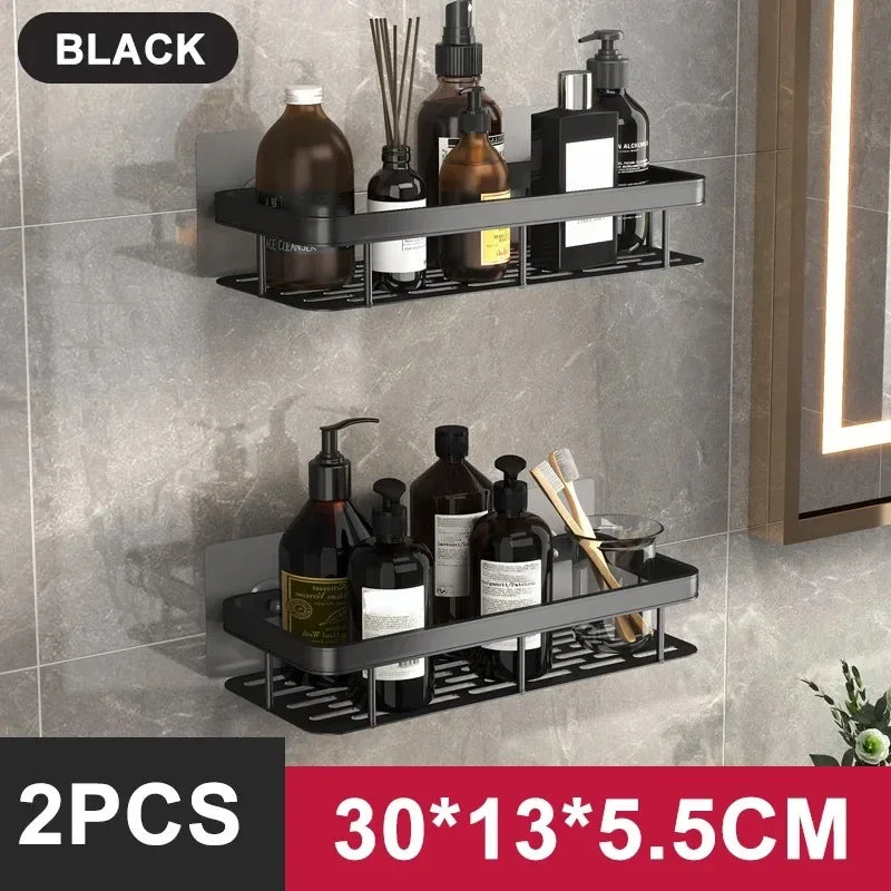Bathroom Shelf Kitchen Storage Organizer Aluminum Alloy Shampoo Rack Shower Shelf Bathroom Accessories No Drill Shelf    Home Decor Supply | Online Retail | ShoreShopper.com