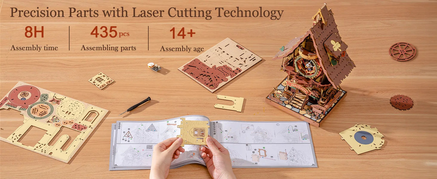 Robotime ROKR Cuckoo Clock Mechanical 3D Wooden Puzzle Christmas Cuckoo Clock Building Kit Holiday DIY Project for Teens Adults    Home Decor Supply | Online Retail | ShoreShopper.com