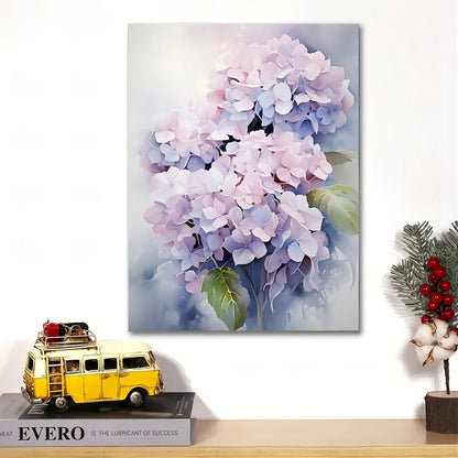 Hydrangea Floral Canvas Wall Art - Framed 11.8x15.7in Decor for Living Room, Bedroom, Kitchen, Office, Great Gift Idea    Home Decor Supply | Online Retail | ShoreShopper.com