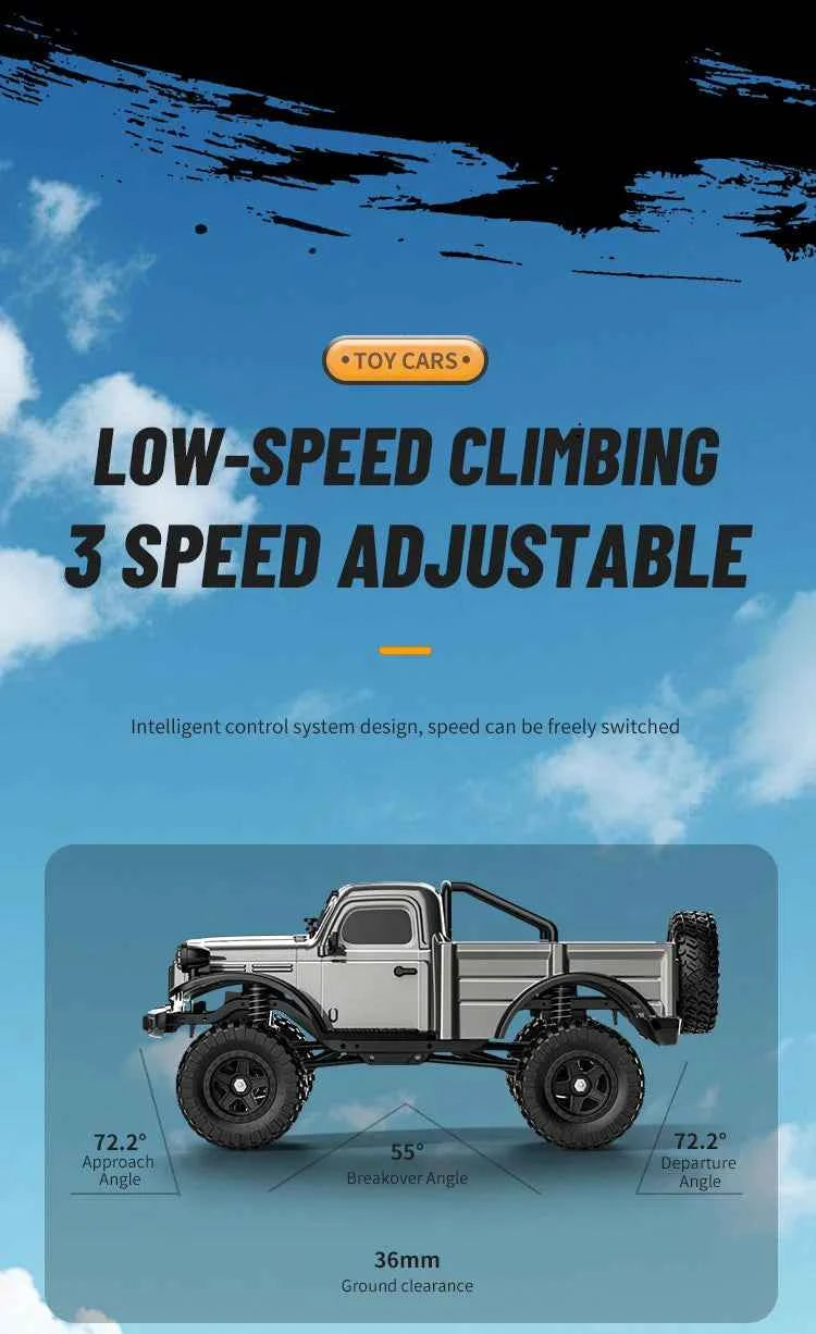 RC Car C8813 Full Proportional Throttle Pickup Truck Model Remote Control Toy 4WD Climbing Off-Road Rc Remote Control Car Gift
