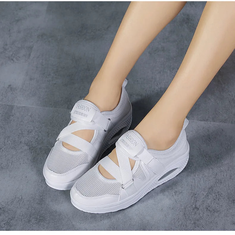 Women's Shoes 2022 Fashion Breathable Wedge Air Sneakers Lightweight Platform Sport Shoes Summer Woman Vulcanize Shoes    Your Coastal Marketplace | Shoreshopper.com
