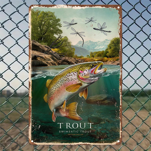 Rustic Metal Trout Wall Art - Vibrant Waterproof Sign, Easy to Hang for Home Decor, Bar, Cafe, Garden, Man Cave & More    Home Decor Supply | Online Retail | ShoreShopper.com