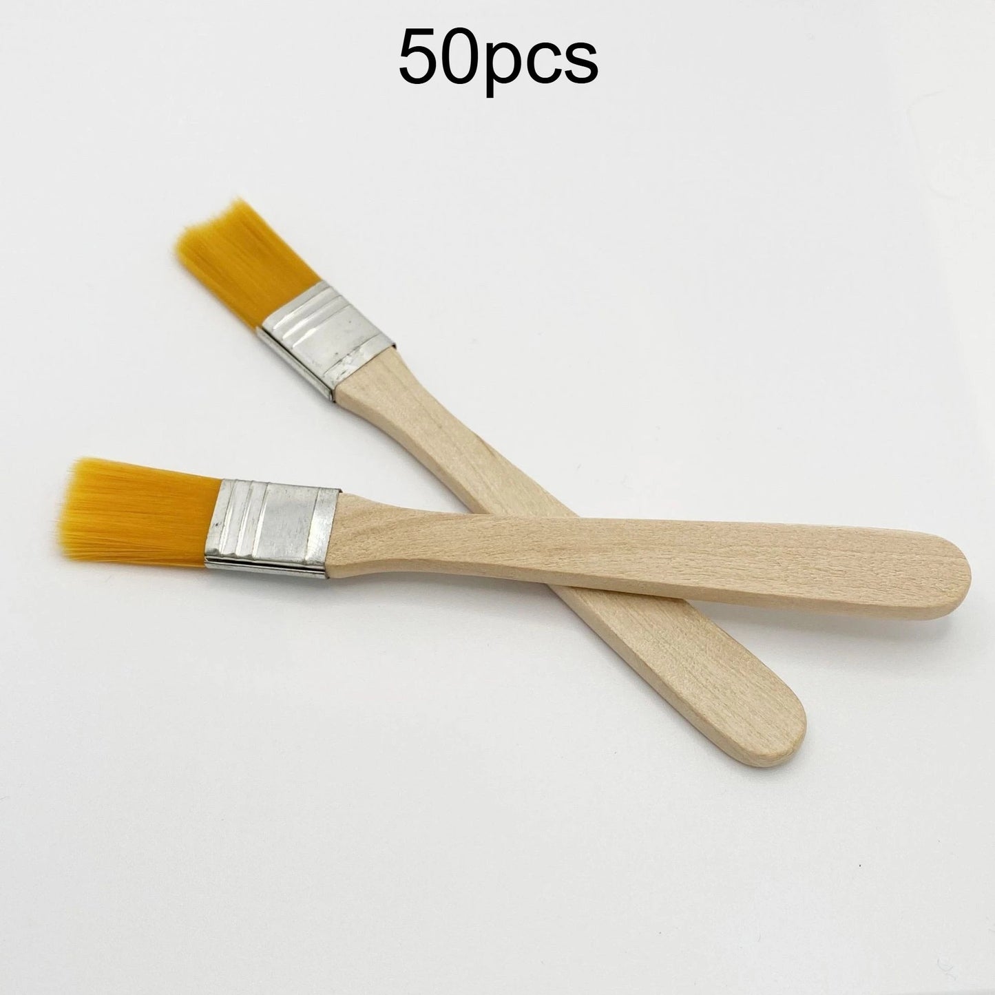 50pcs Nylon Paint Brushes with Wooden Handles, 5-Inch, Yellow Bristles, Ideal for Wall, Door, Cabinet, Furniture, Fence Painting    Home Decor Supply | Online Retail | ShoreShopper.com