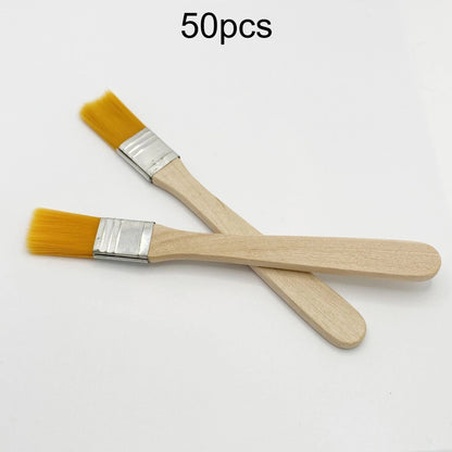 50pcs Nylon Paint Brushes with Wooden Handles, 5-Inch, Yellow Bristles, Ideal for Wall, Door, Cabinet, Furniture, Fence Painting    Home Decor Supply | Online Retail | ShoreShopper.com