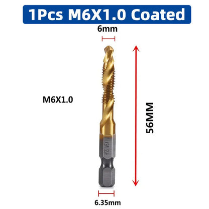 LiYu Shank Titanium Plated HSS Screw Thread Metric Tap Drill Bits Screw Machine Compound Tap M3 M4 M5 M6 M8 M10 Hand Tools    Home Decor Supply | Online Retail | ShoreShopper.com
