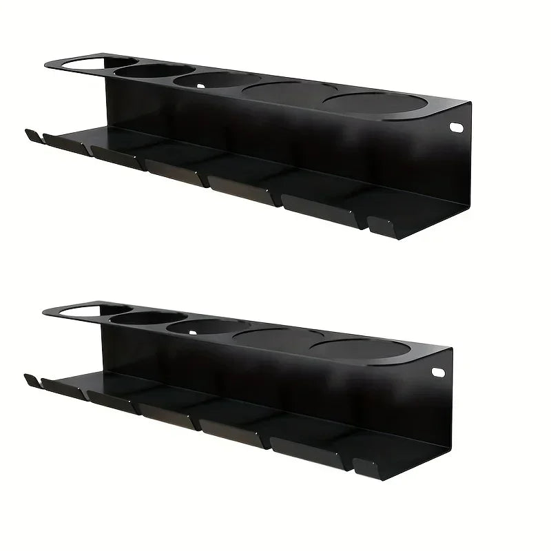 Pneumatic Tool Holder and Aerosol Rack Combo, Wall Mounted Metal Spray Can Bottle Holder Air Tool Organizer Rack for Garages - ShoreCo.Shop