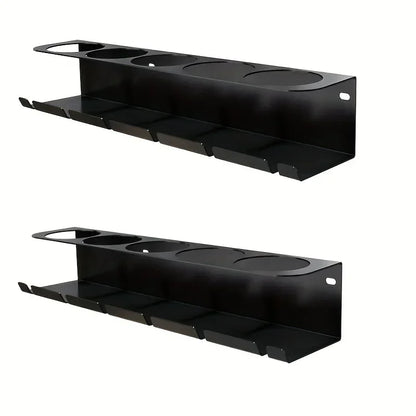 Pneumatic Tool Holder and Aerosol Rack Combo, Wall Mounted Metal Spray Can Bottle Holder Air Tool Organizer Rack for Garages - ShoreCo.Shop