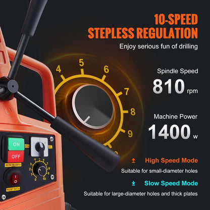 SucceBuy 1300W 1400W 2" Electric Drilling Machine Magnetic Drill Press Boring Diameter Power Drill 810 PRM Drill    Home Decor Supply | Online Retail | ShoreShopper.com