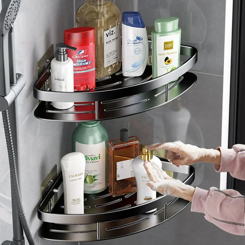 Bathroom Shelf Aluminum Alloy Shampoo Rack Makeup Storage Organizer Shower Shelf Bathroom Accessories No Drill Wall Corner Shelf    Home Decor Supply | Online Retail | ShoreShopper.com