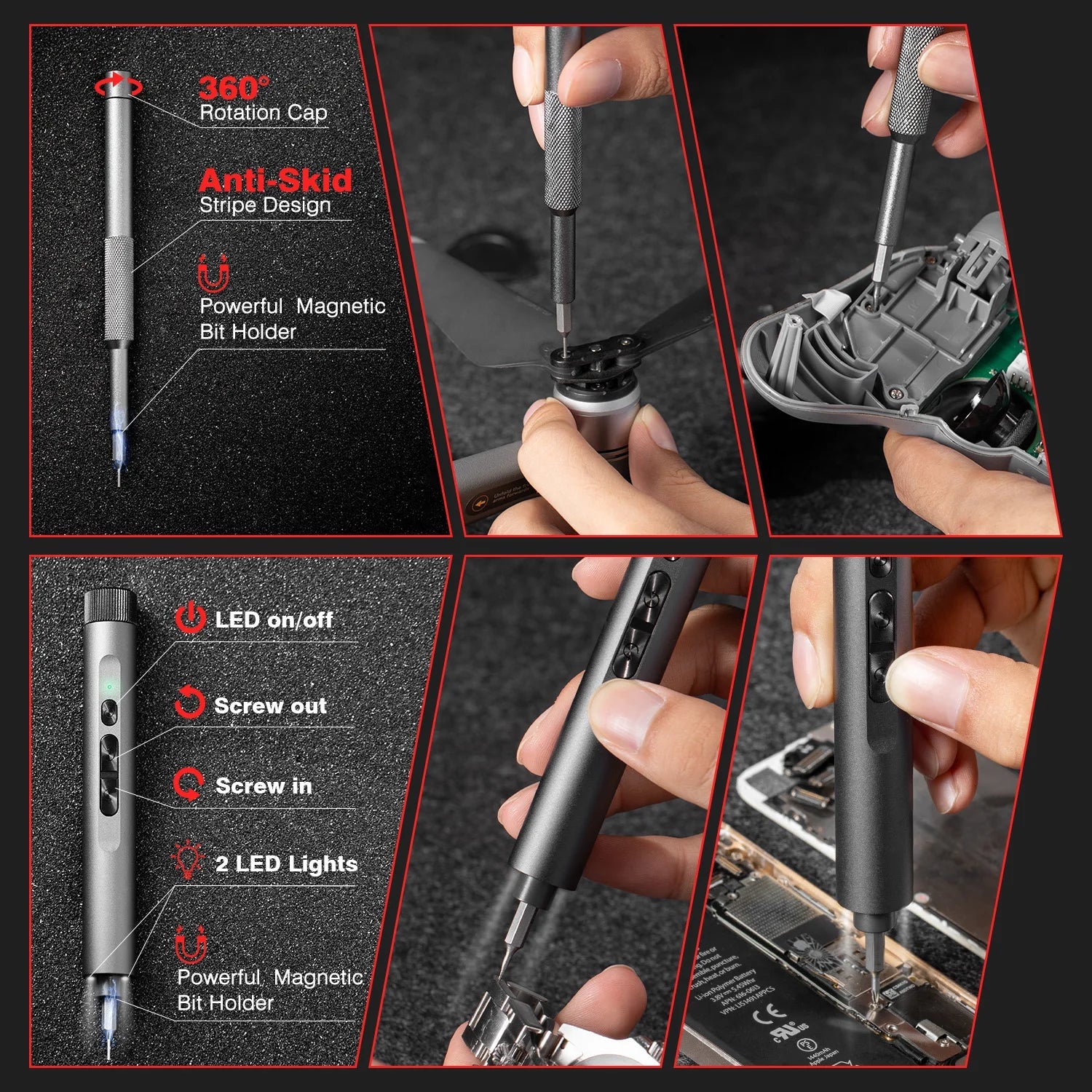 138 In 1 Electric Professional Screwdriver Set Cordless Multifunctional iPhone & Glasses Repair Tool Magnetic Bit Household Kit    Home Decor Supply | Online Retail | ShoreShopper.com