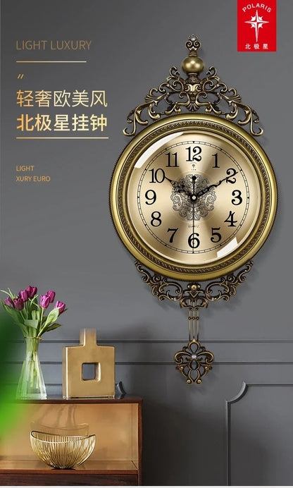 Large Luxury Gold Wall Clock Living Room Silent Creative Swing Wall watches Bedroom Quartz Clocks Wall Home Decor    Home Decor Supply | Online Retail | ShoreShopper.com