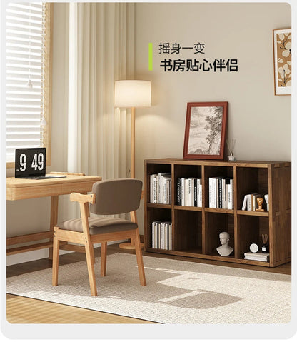 Solid Wood Short Bookshelf Floor Storage Cabinet Grid Organizer Shelf for Living Room Home & Kindergarten Display Unit    Home Decor Supply | Online Retail | ShoreShopper.com