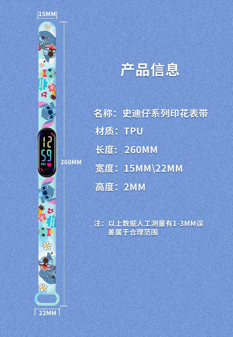 Disney Stitch Digital Kids' Watches Anime Figures LED Luminous Watch Touch Waterproof Electronic Sports Watch Kids Birthday Gift    Home Decor Supply | Online Retail | ShoreShopper.com