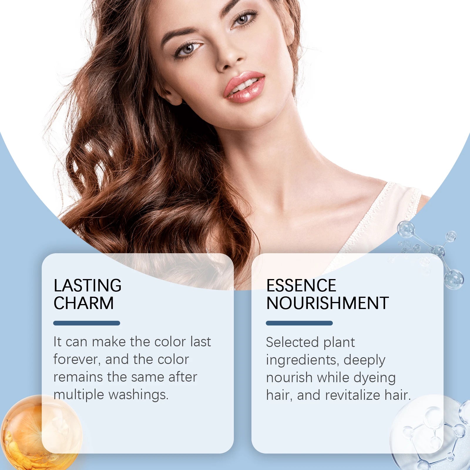 Caviar Protein Hair Dye Shampoo Gray White Hair Color Treatment Smoothing Nourishing Fast Natural Herbal Color Hair Cream 500ml - ShoreCo.Shop