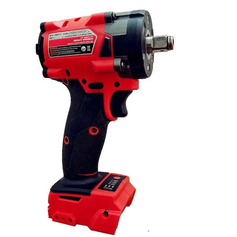 Brushless Impac Wrench 500N.m Electric Driver 1/2" Repair Cordless Screwdriver 4 Gears Power Tools for Milwaukee 18V Battery - ShoreCo.Shop
