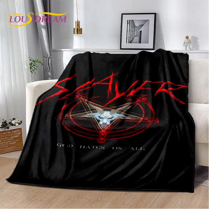 Slayer Heavy Metal Band Soft Plush Blanket,Flannel Blanket Throw Blanket for Living Room Bedroom Bed Sofa Picnic Cover Warm Kids    Your Coastal Marketplace | Shoreshopper.com