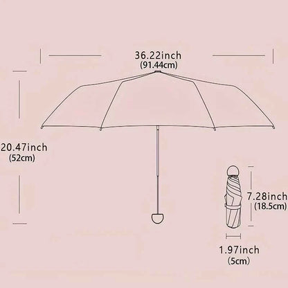Ultralight Mini Capsule Sun Umbrella, And Compact Portable UV Protection Umbrella, Foldable Design Five-fold Sunshade