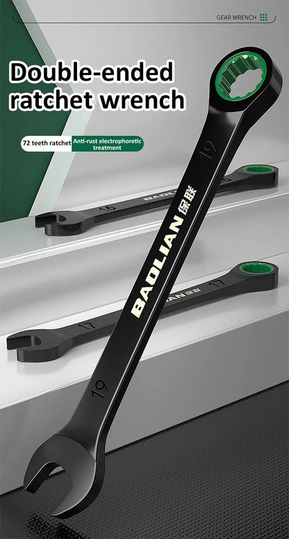 Dual-Purpose Wrench Fast Plum Blossom Ratchet Wrench Industrial Grade 72 Tooth Labor-Saving, Fast and Durable Dual-use Wrench    Home Decor Supply | Online Retail | ShoreShopper.com